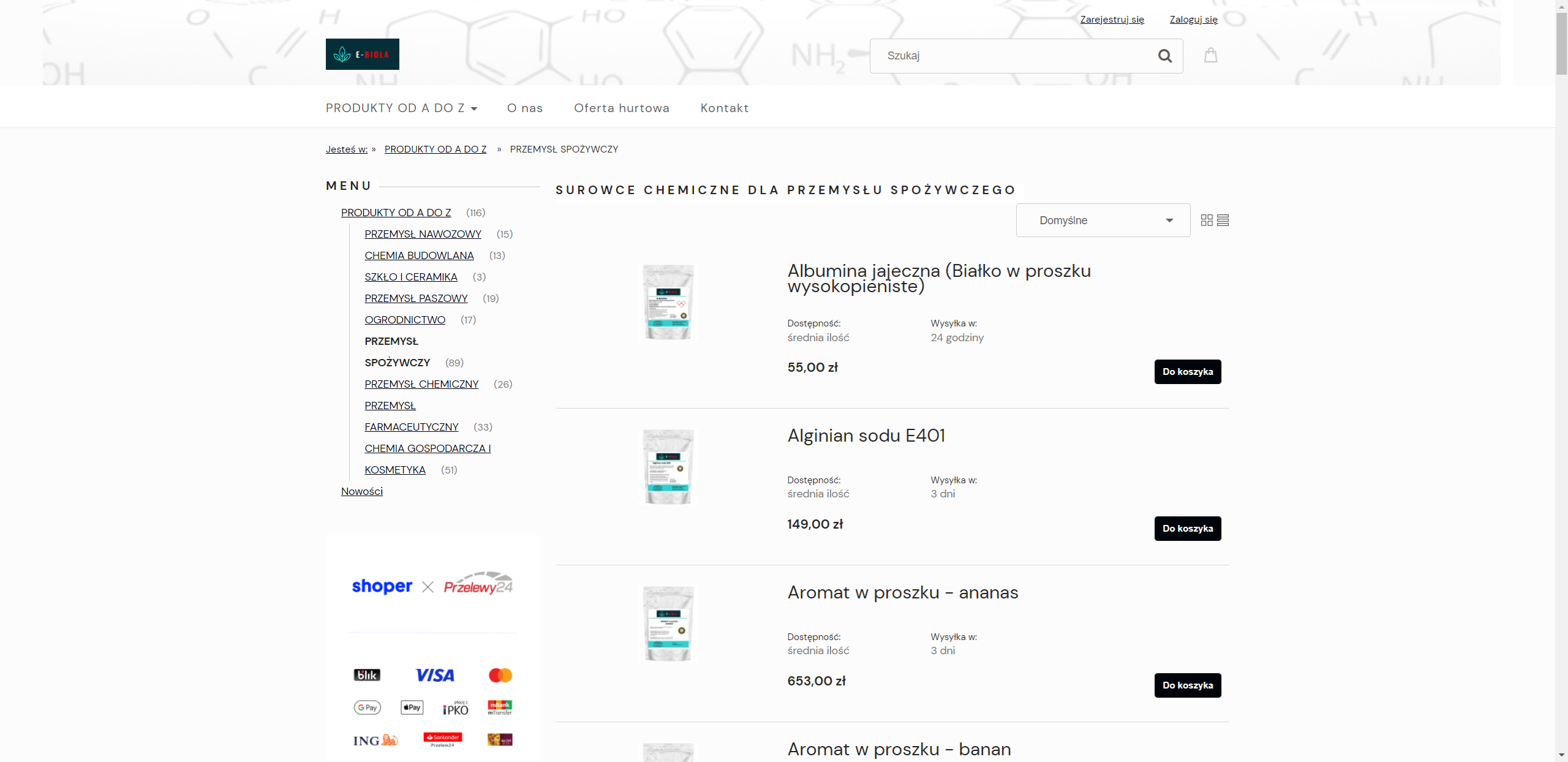 Jakie surowce dla przemysłu spożywczego wspierają wydłużenie trwałości produktów?
