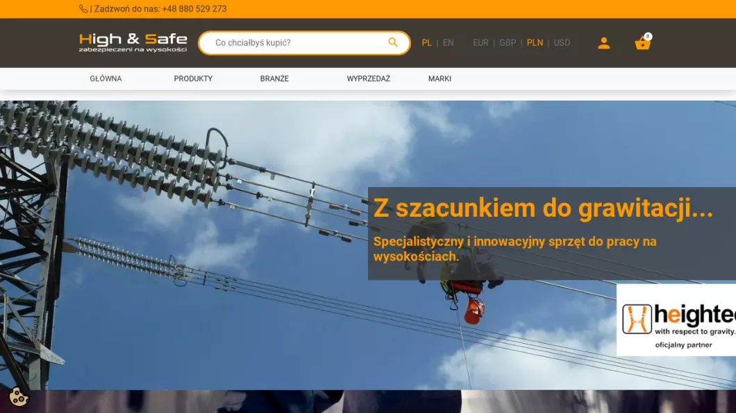 Zrzut ekranu strony High and Safe